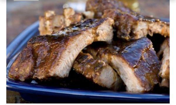 Teresa's wonderful homemade barbecue ribs for special on Monday, July 17. I took several orders home.