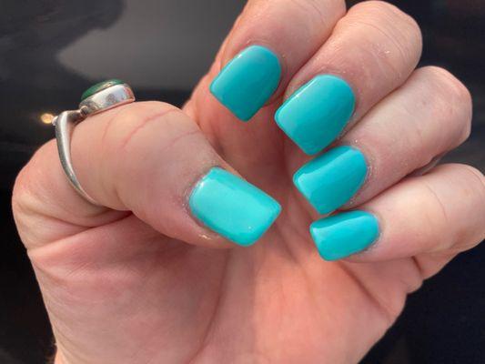 My turquoise nails