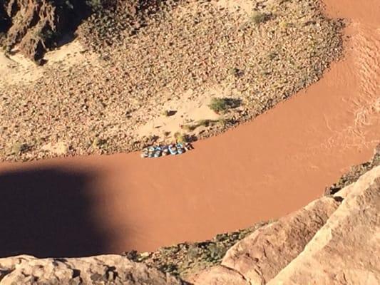 Rafters below the point down in the Colorado