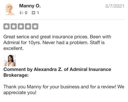 Thank you Manny! It is our pleasure being of service!