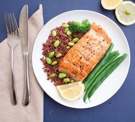 Ginger glazed salmon