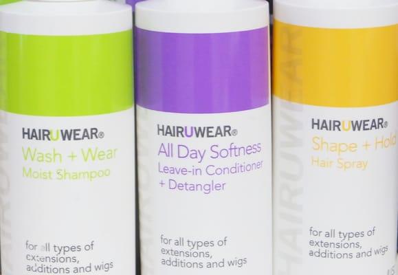 B Wigs carries a full line of HairUWear wig care products including shampoo, conditioner, curl up, wig stands and lots more.