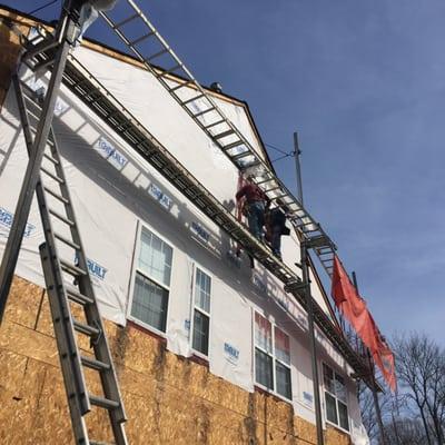 Stucco remediation, siding install.