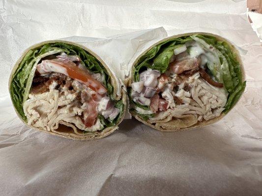 Turkey BLT wrap - probably one of their best menu items.