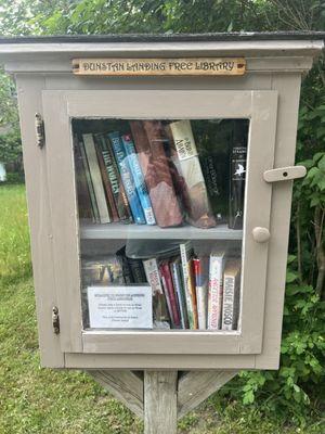 A tiny library on the street.