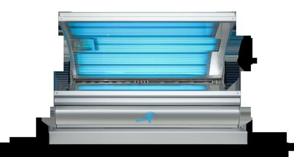 Gold Sunbed 10 min, 52" wide, 2 HP facials 2x power of Silver Sunbeds