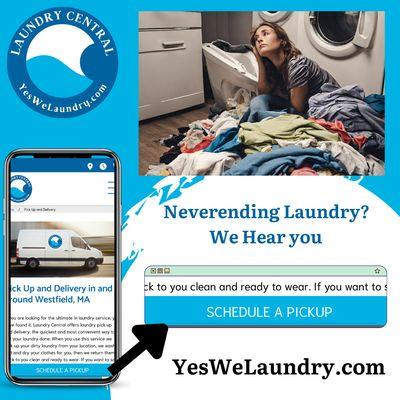 Overwhelmed with laundry? 
Visit our website and see how we can help