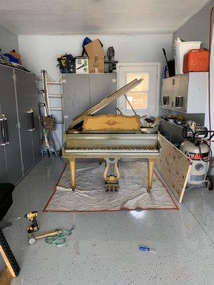 This is a very unique piano we were fortunate enough to move! Thanks Sam for entrusting us with this very expensive piano.