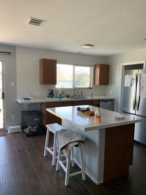 Updated kitchen and island