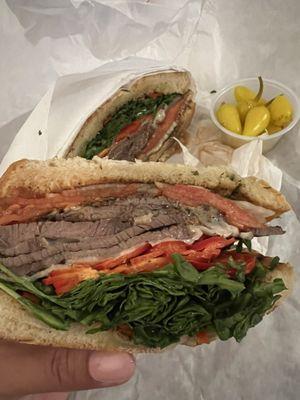 Tri tip sandwich