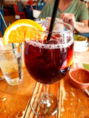 Red sangria, $7.50