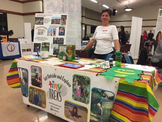 Our fun-filled table at a preschool fair