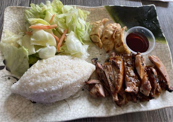 Chicken and Gyoza lunch special