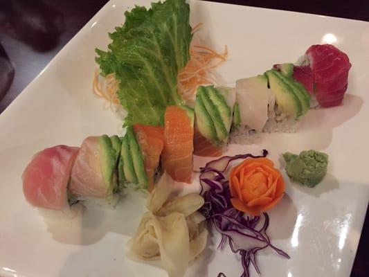 Rainbow roll ($10.95)