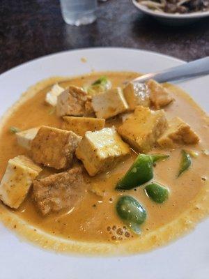 Panang curry with tofu