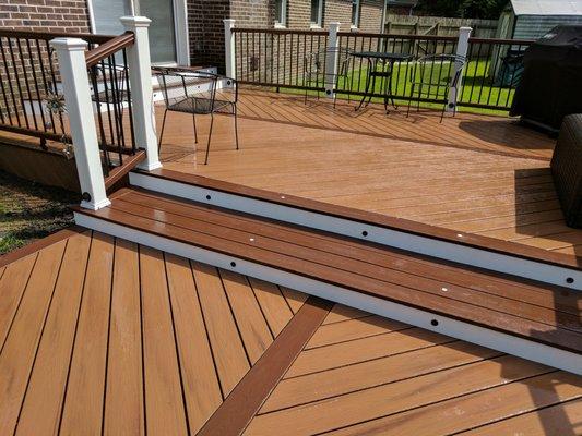 no maintenance decking and railings with led lighting