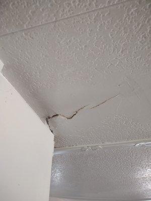 this is the celling above the kitchen has been like this since we moved in. was even noticed by one of their inspectors still there.