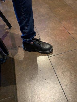 She wears the Doc Marten Oxford for work and says the difference is night and day!!