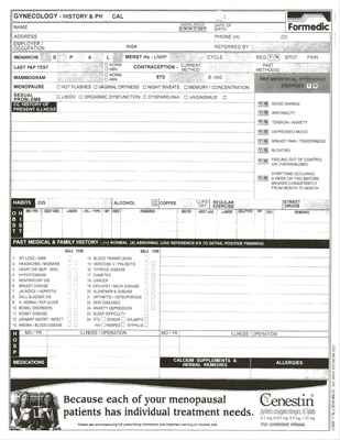 Gynecological History Form for New Patients