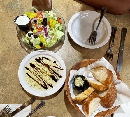 Bread and House Salad