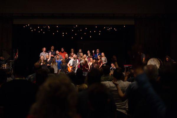 Worship during our Saturday evening service!