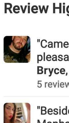 So I took a screen shot and zoomed in, and to my surprise! It was the owner of the bar reviewing his own bar!! HI BRYCE!!!!!