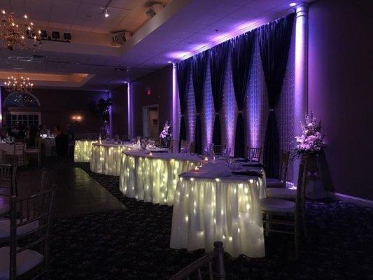 Beautifully decorated ballroom