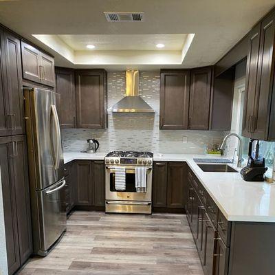 Ash Cottage cabinets and Fairy white quartz