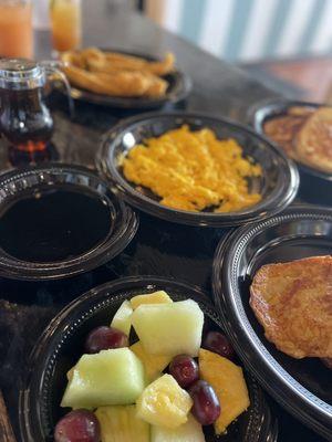 Catfish, Ever So Flaky Croissant Toast, Scrambled Egg, Buttermilk Pancake