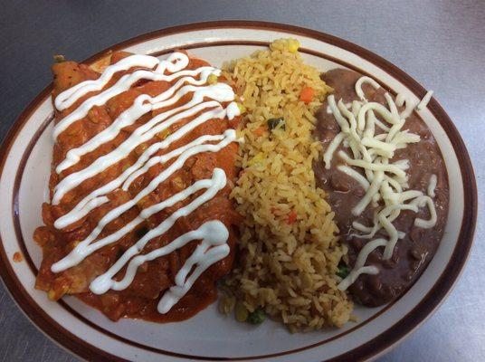 Enchiladas de camarones