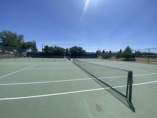 Tennis courts.