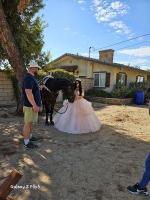 Our helper Adam, morbious and my daughter