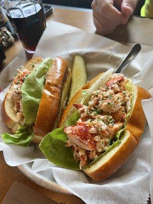 Double lobster roll - specialty item that graces the menu from time to time. Amazing! Artichoke-spin dip is quality as well.