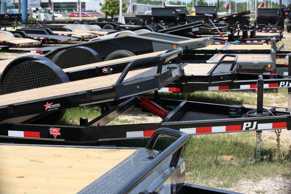 We stock Tilt Trailers for car haulers and equipment.