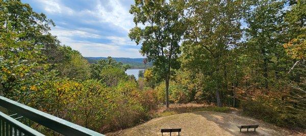 Early autumn view from the outdoor seating