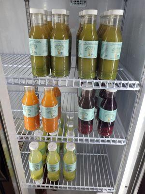 Healthy natural juices. They go quick!