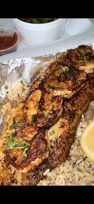 Grilled fish platter