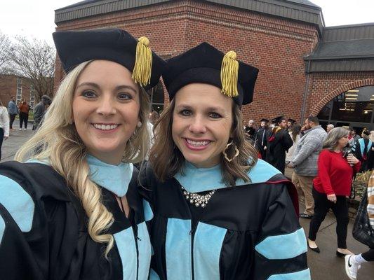 Daughter and daughters sister in law! Both officially have their doctorate degrees!