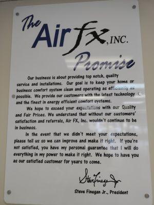 Airfx, Inc. Promise