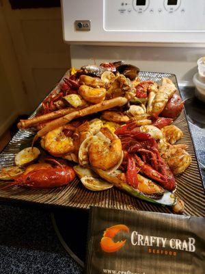 Seafood boil with Bam seasoning