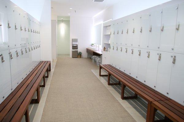 Our locker rooms are equipped with showers, lockers with keyless locks, towel service, and bathroom amenities.