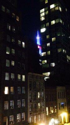 Night view of ESB from our room