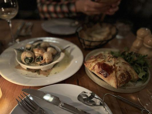 Great escargot and Brie