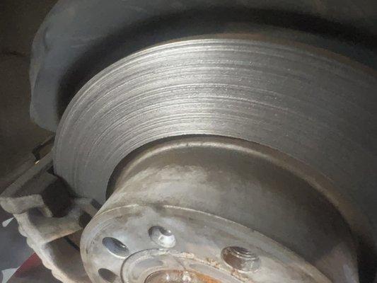 Worn out brake and rotors