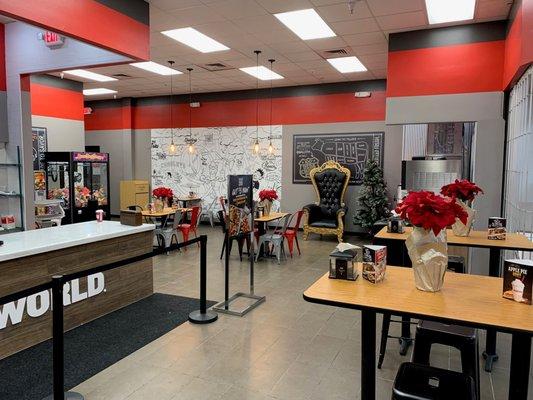 The dining area at Charleys Cheesesteaks and Wings.