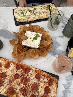 flatbreds and french onion dip