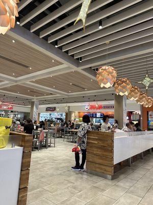 Inside the food court.