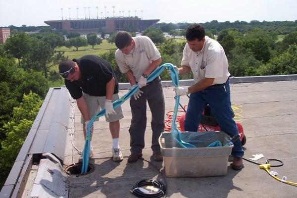 We use cured-in-place pipe lining processes to restore drain and vent pipe systems without destruction