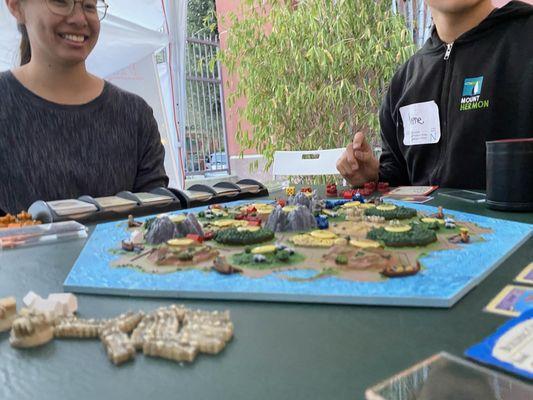 The settlers of Catan 3D board during our board game tournament