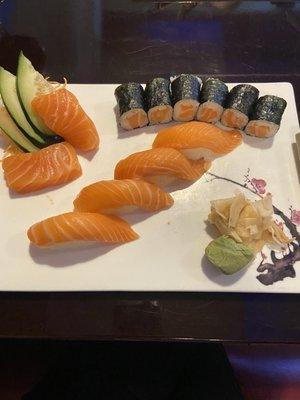 Delicious Salmon Lovers lunch plate.